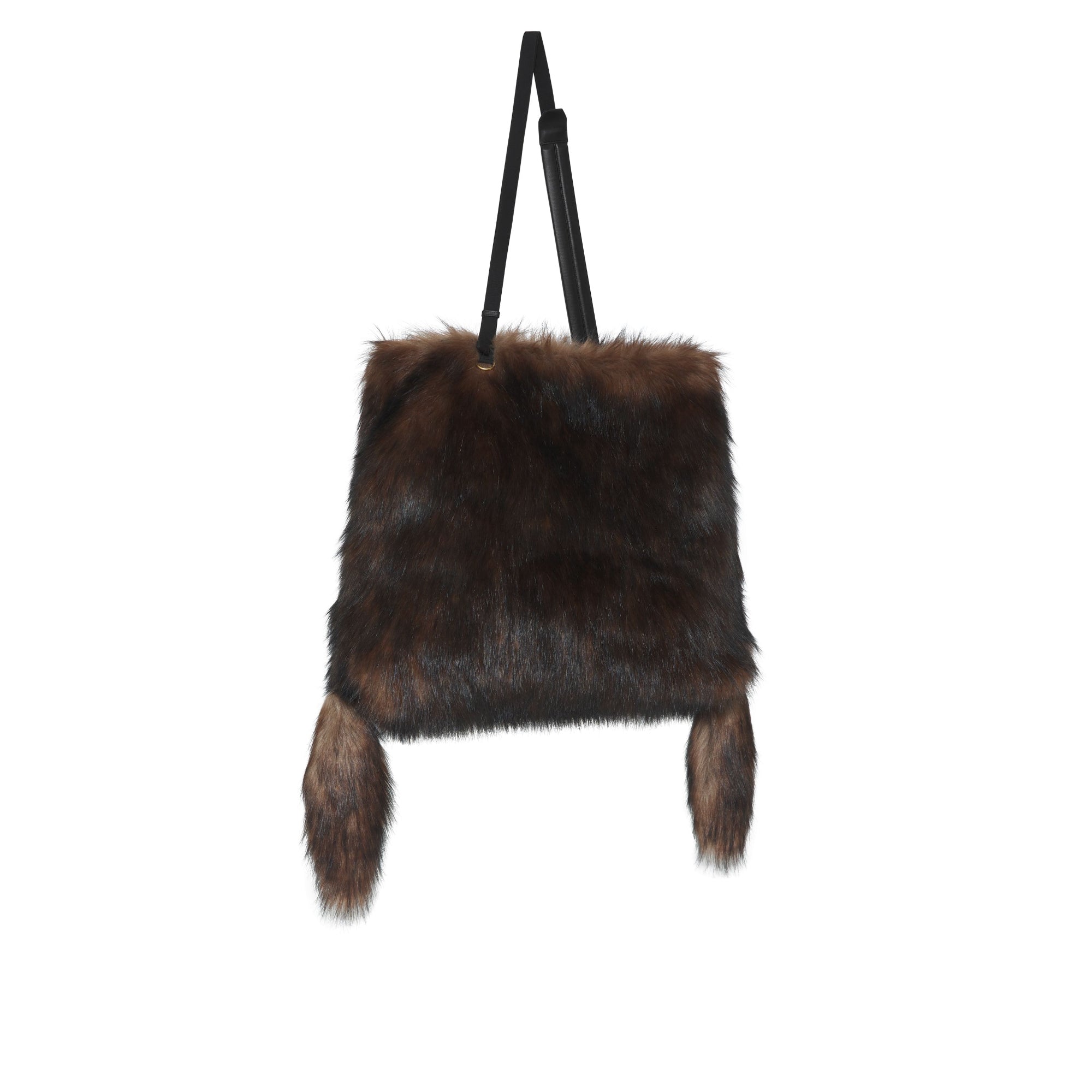 인조 퍼 라지 아스트라 백 다크 브라운