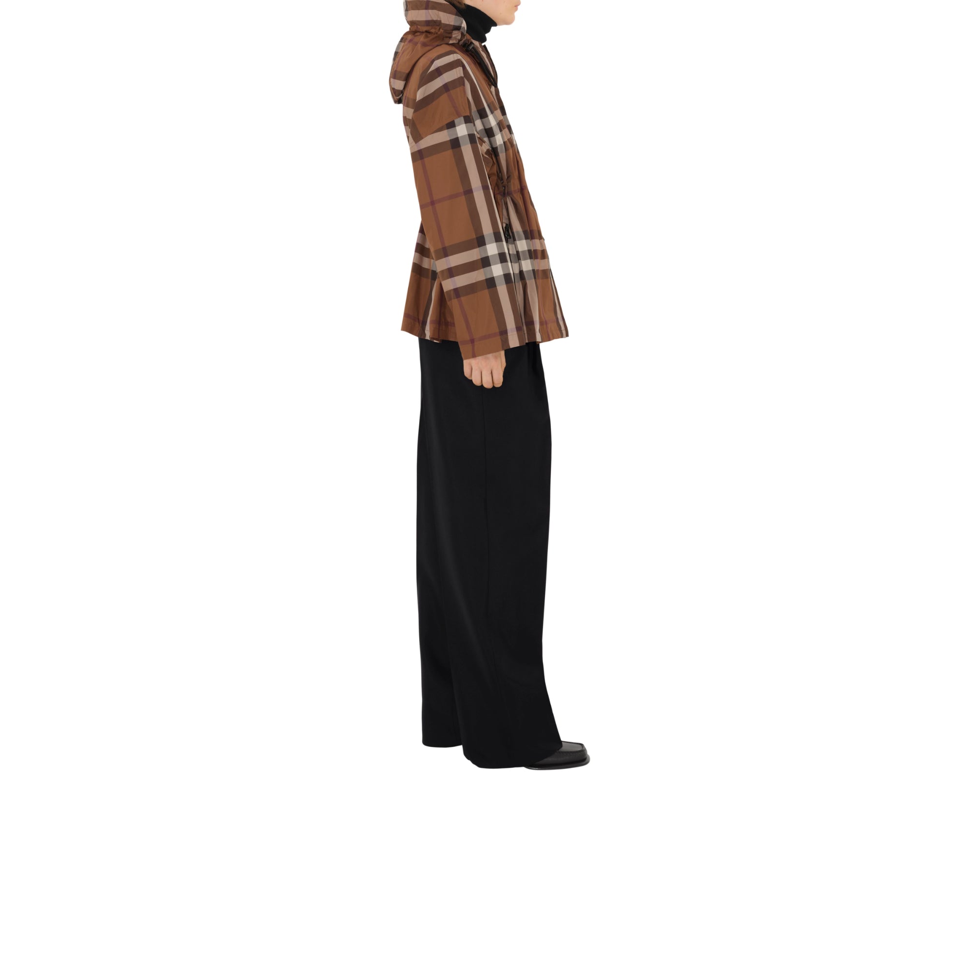 체크 라이트 재킷 다크 버치 브라운