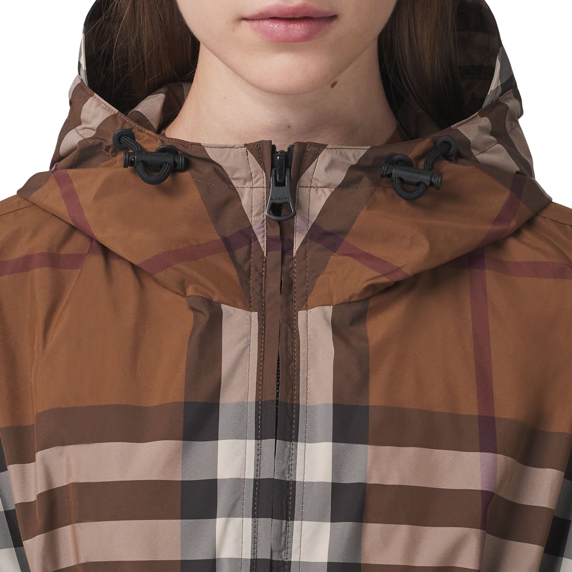 체크 라이트 재킷 다크 버치 브라운