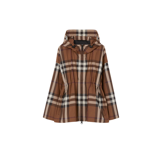 체크 라이트 재킷 다크 버치 브라운