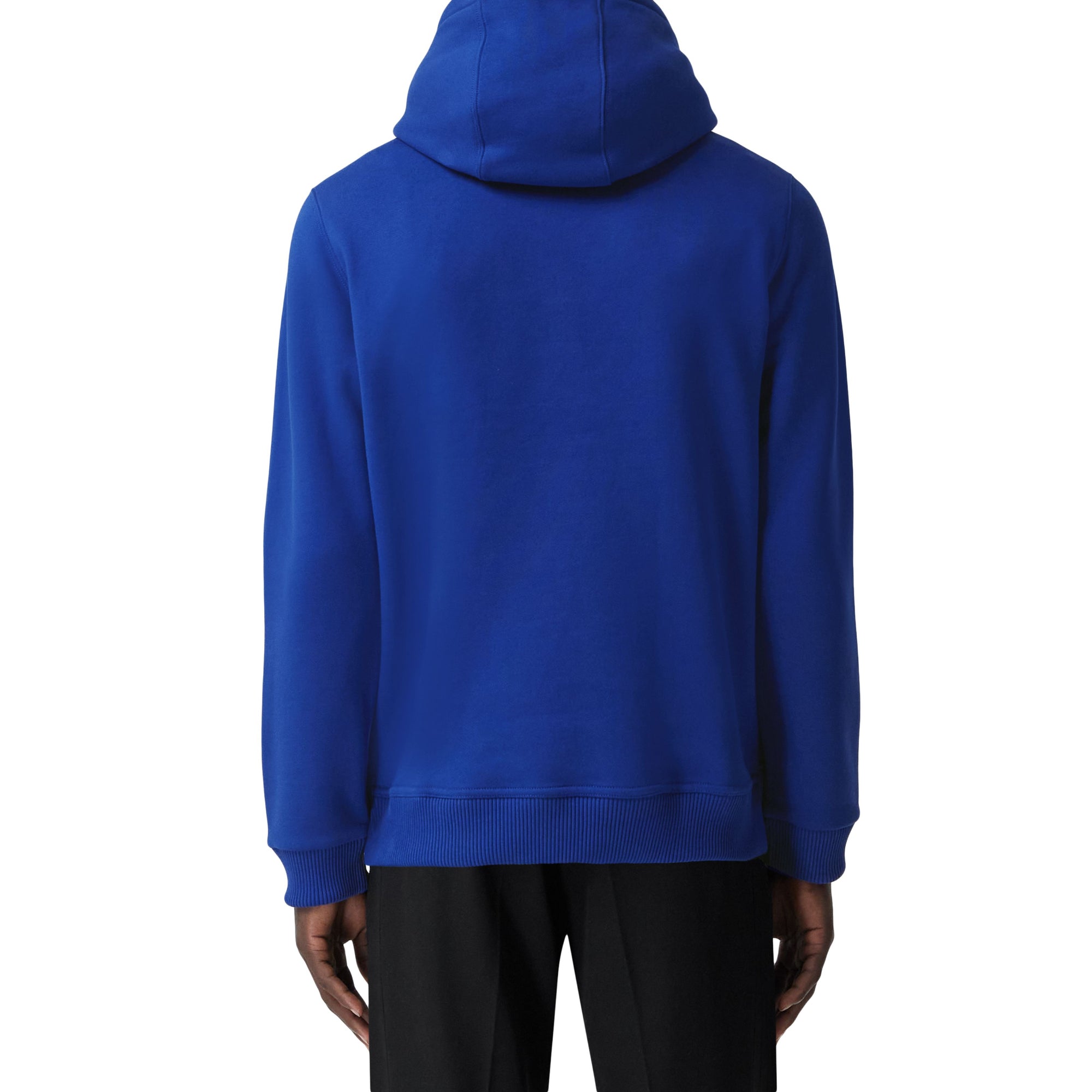 로고 그래픽 코튼 블렌드 후디 오셔닉 블루