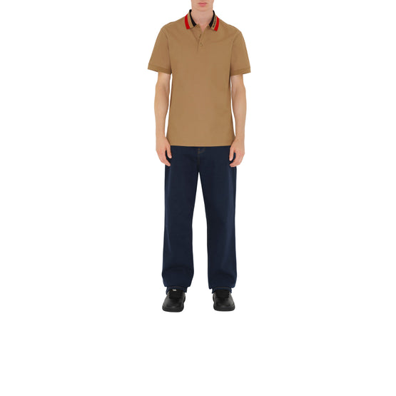 코튼 폴로셔츠 카멜