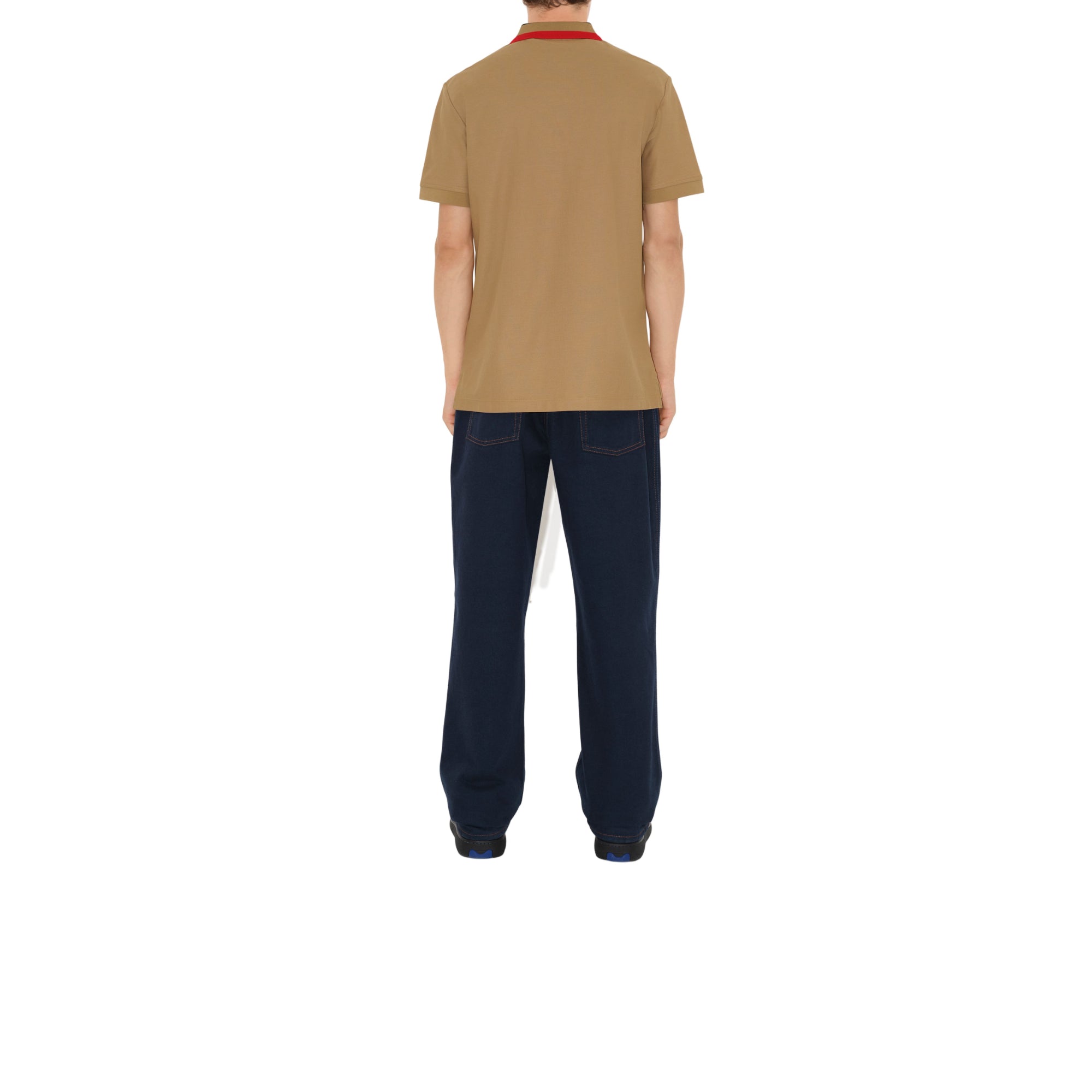 코튼 폴로셔츠 카멜