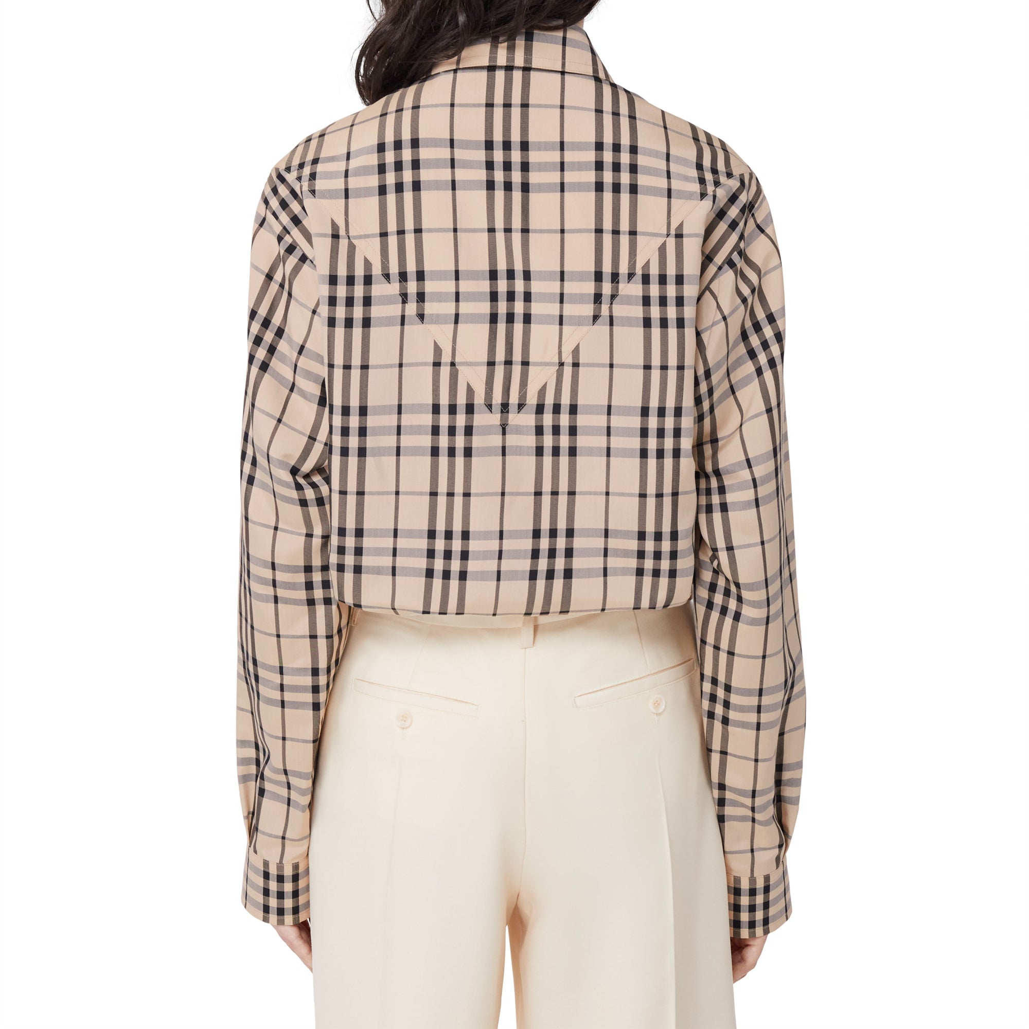 모노그램 모티프 빈티지 제크 실크 블렌드 셔츠 버터밀크 베이지