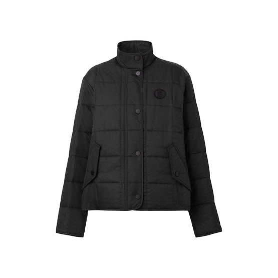 모노그램 모티프 퍼퍼 재킷 블랙