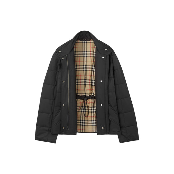 모노그램 모티프 퍼퍼 재킷 블랙