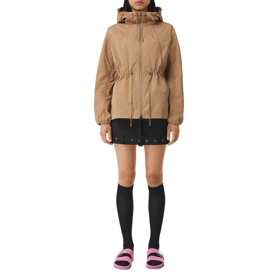 로고 디테일 라이트 후드 재킷 다크 비스킷