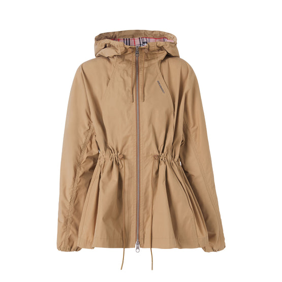 로고 디테일 라이트 후드 재킷 다크 비스킷