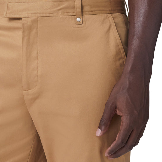 슬림핏 모노그램 모티프 스트레치 코튼 치노 카멜