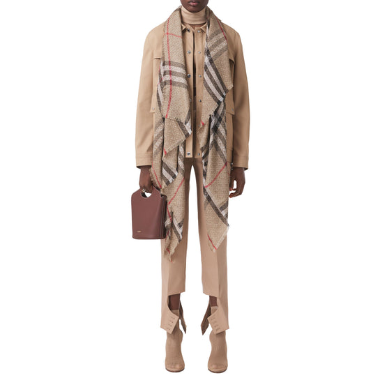 몽타주 라이트 울 실크 스카프 아카이브 베이지