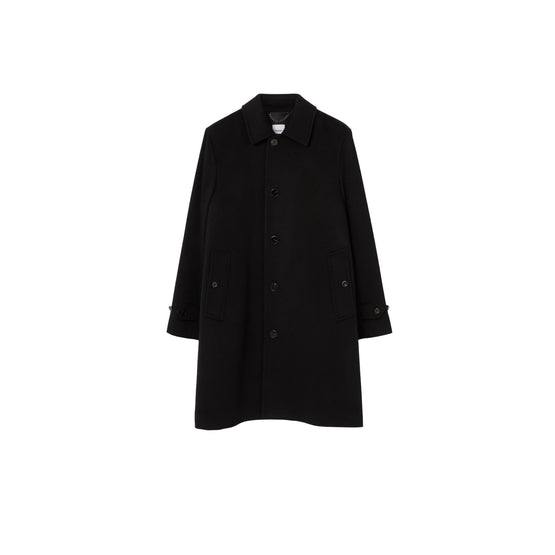 미드 렝스 캐시미어 블렌드 패딩턴 카 코트 블랙