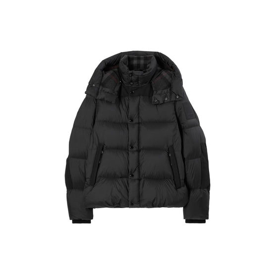 디태처블 슬리브 나일론 퍼퍼 재킷 블랙