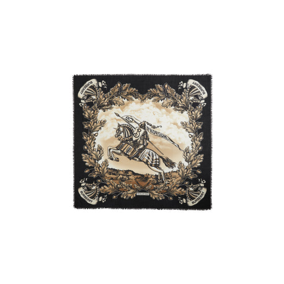 EKD 프린트 캐시미어 라지 스퀘어 스카프 아카이브 베이지