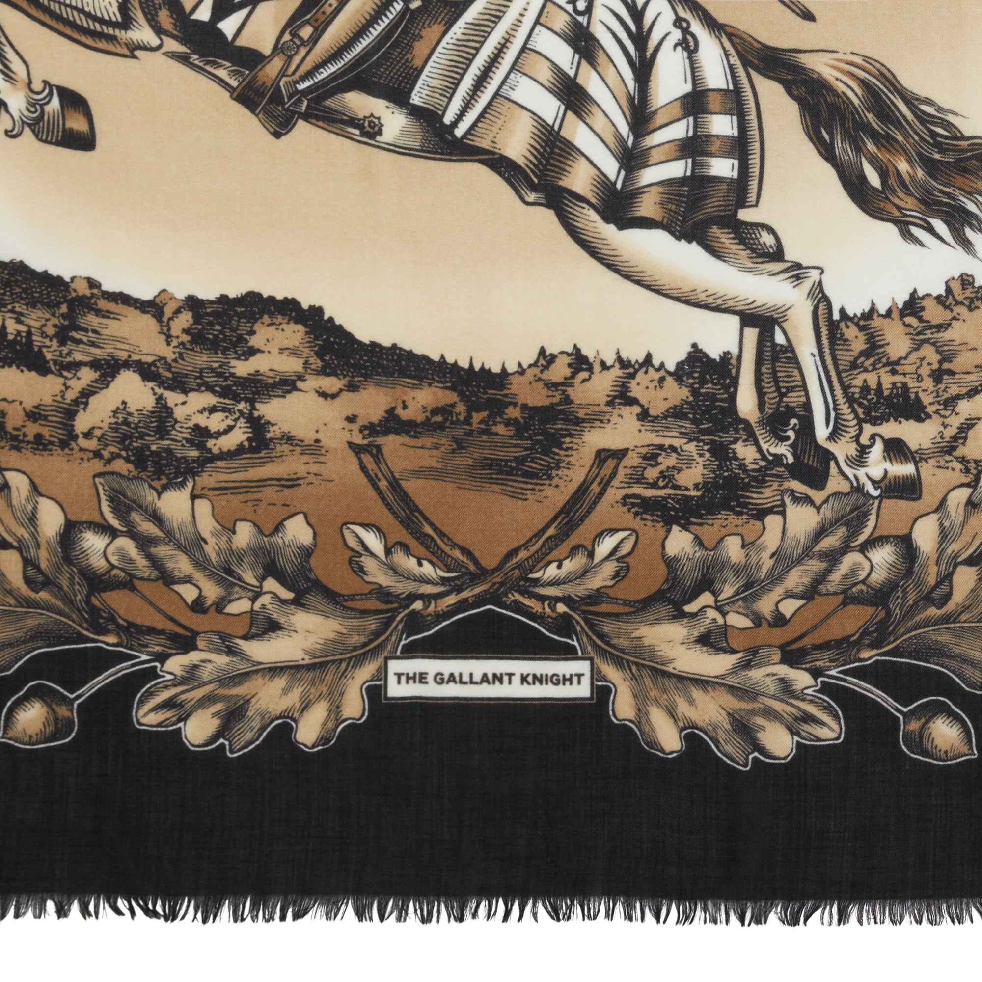 EKD 프린트 캐시미어 라지 스퀘어 스카프 아카이브 베이지