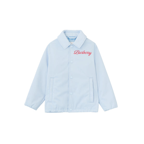 로고 스크립트 프린트 재킷 페일 블루