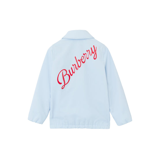 로고 스크립트 프린트 재킷 페일 블루