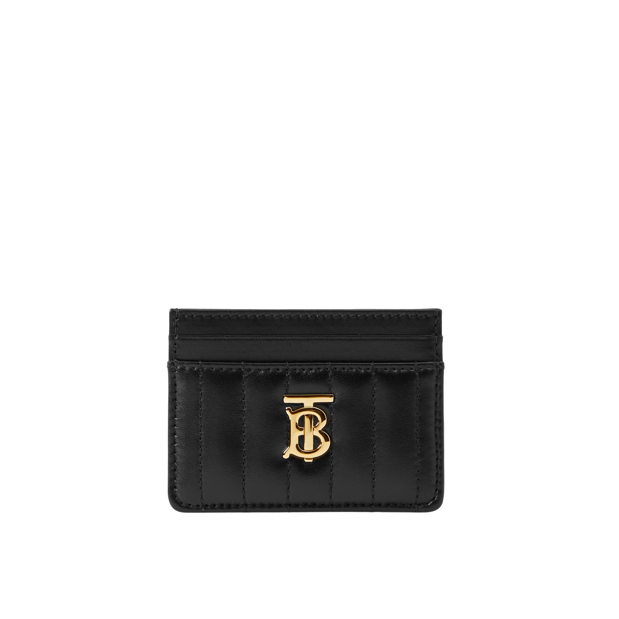 퀼팅 레더 롤라 카드 케이스 블랙/라이트 골드