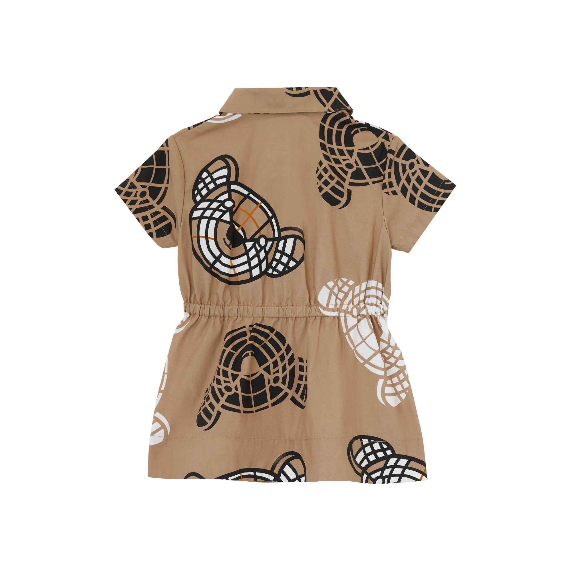 블루머 토마스 베어 프린트 코튼 드레스 아카이브 베이지