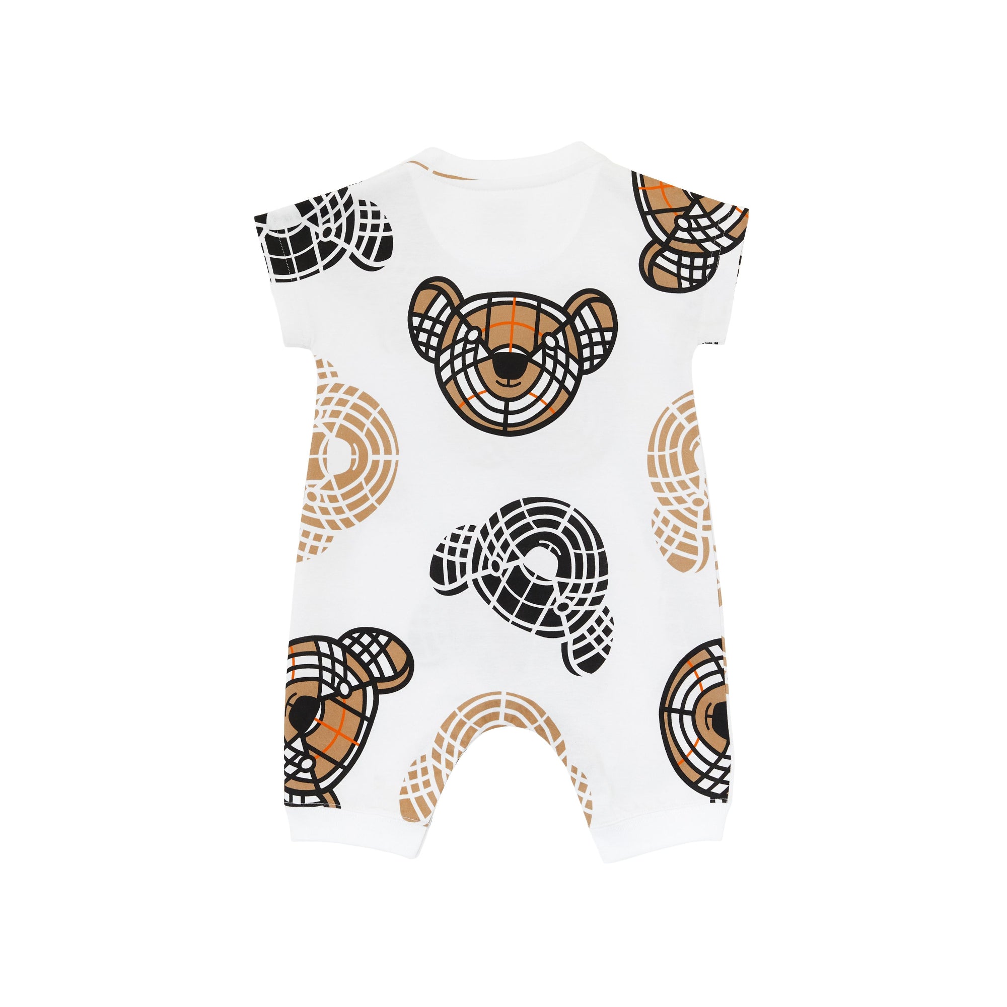 토마스 베어 프린트 코튼 플레이수트 화이트