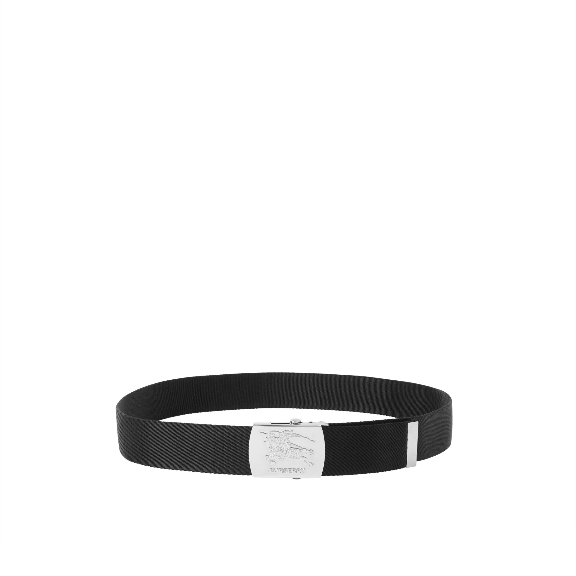 EKD 플라크 버클 웨빙 벨트 블랙/실버