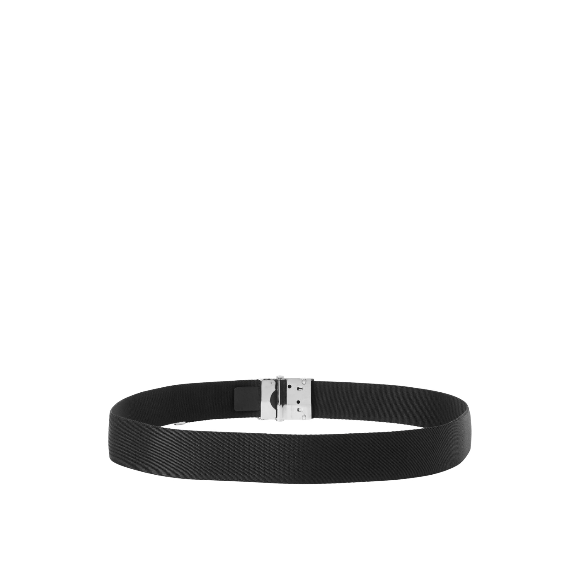 EKD 플라크 버클 웨빙 벨트 블랙/실버