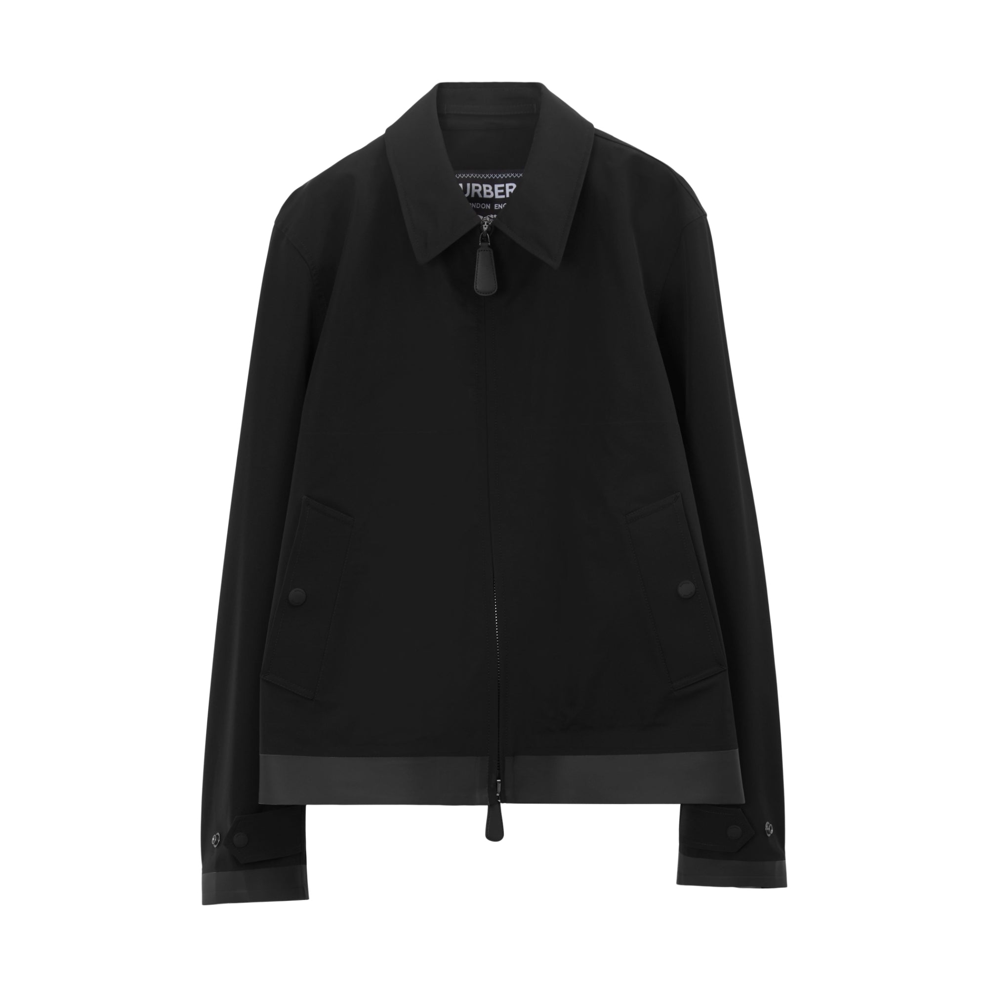 본딩 나일론 해링턴 재킷 블랙