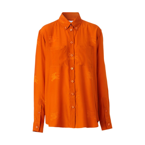 EKD 실크 자카드 오버사이즈 셔츠 딥 진저