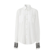 피시넷 커프 실크 크레이프 드 신 셔츠 옵틱 화이트