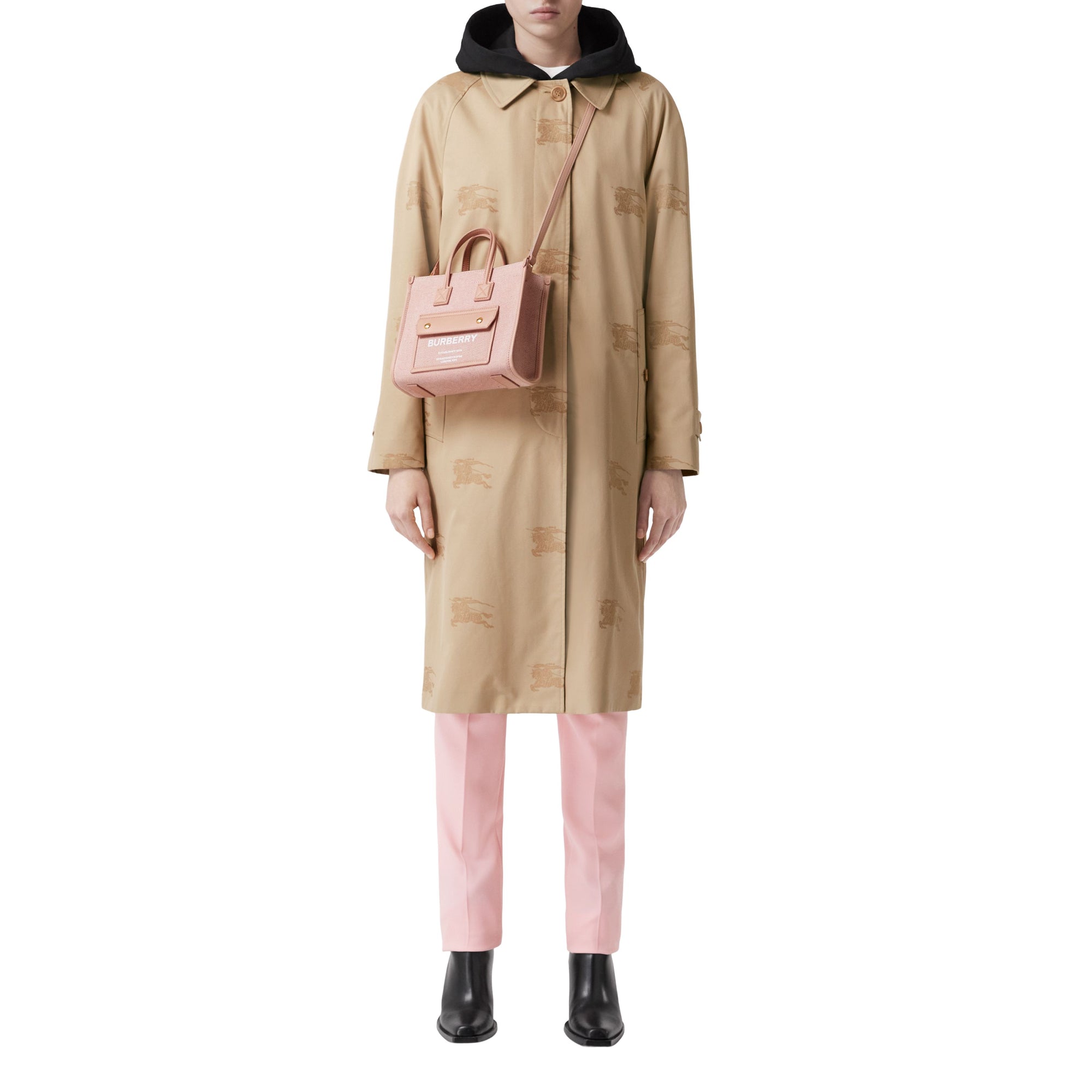 미니 프레야 토트 브라이트 레드/더스키 핑크