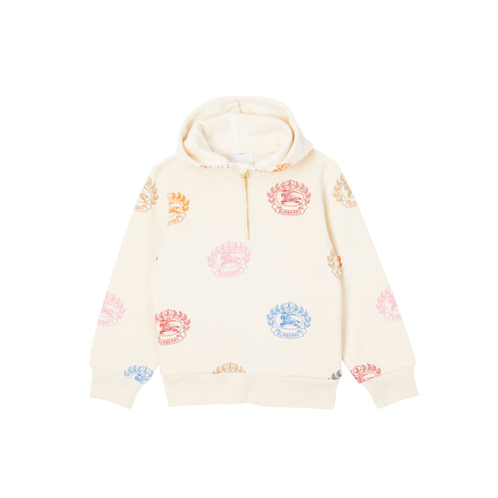 EKD 프린트 코튼 후디 페일 크림