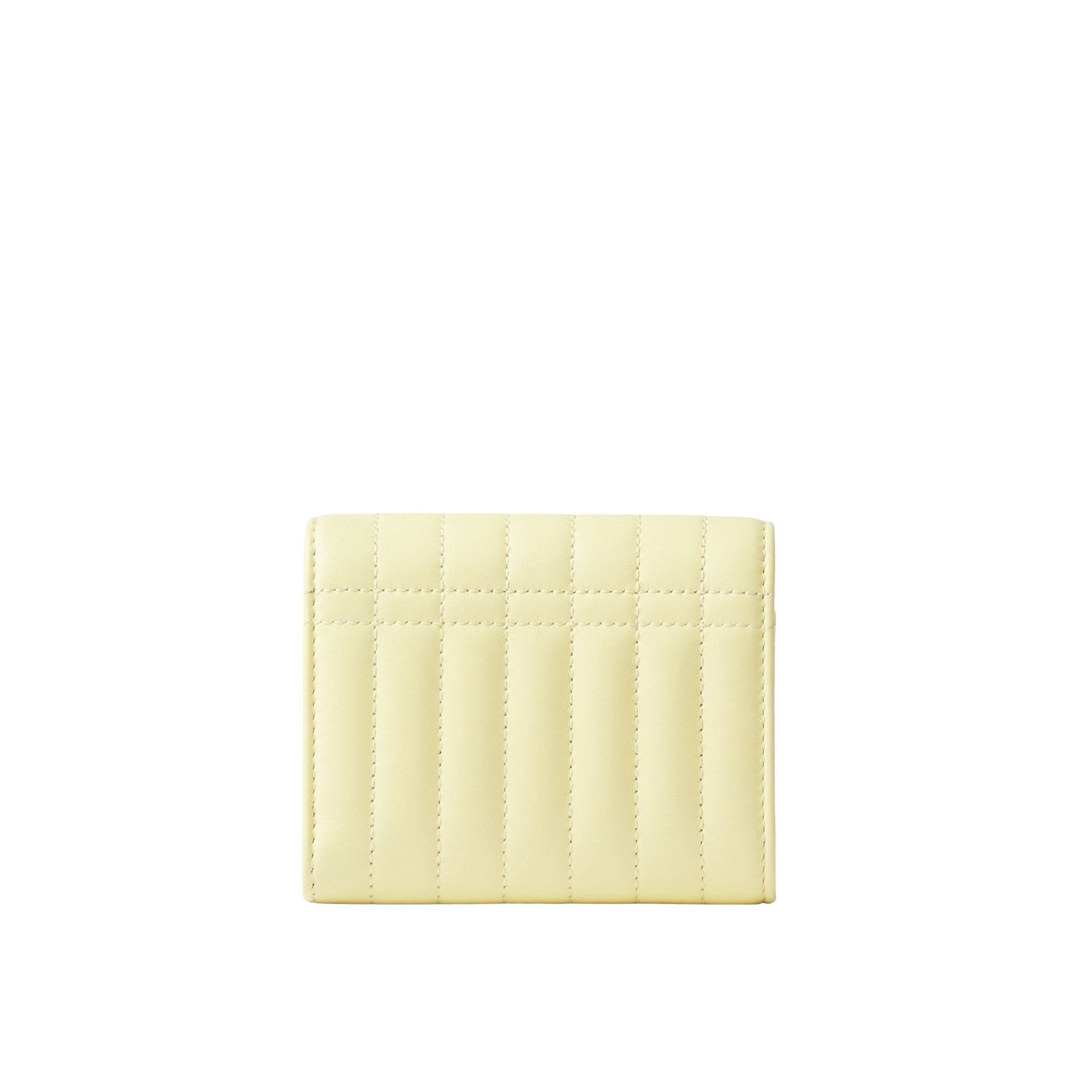 퀼팅 레더 스몰 롤라 반지갑 쿨 레몬