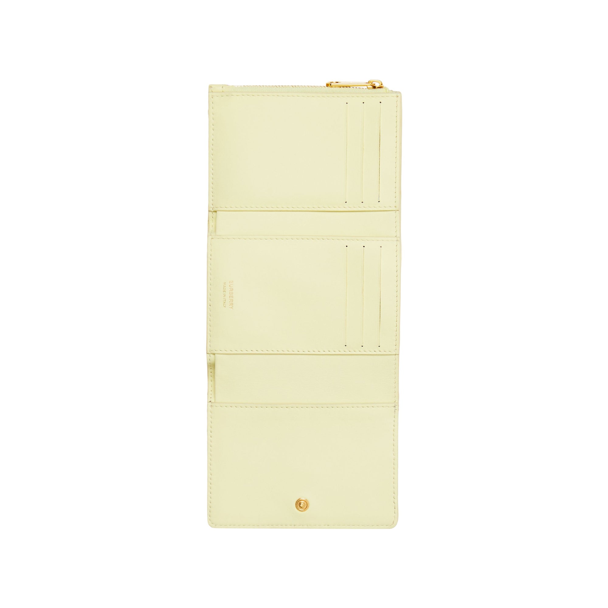 퀼팅 레더 스몰 롤라 반지갑 쿨 레몬