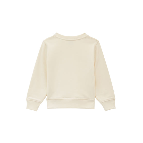 코랄 TB 프린트 코튼 스웨트셔츠 페일 크림