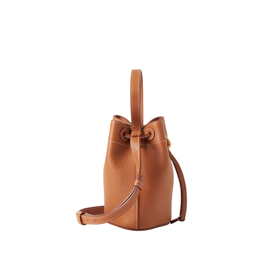 미니 TB 버킷 백 웜 러셋 브라운