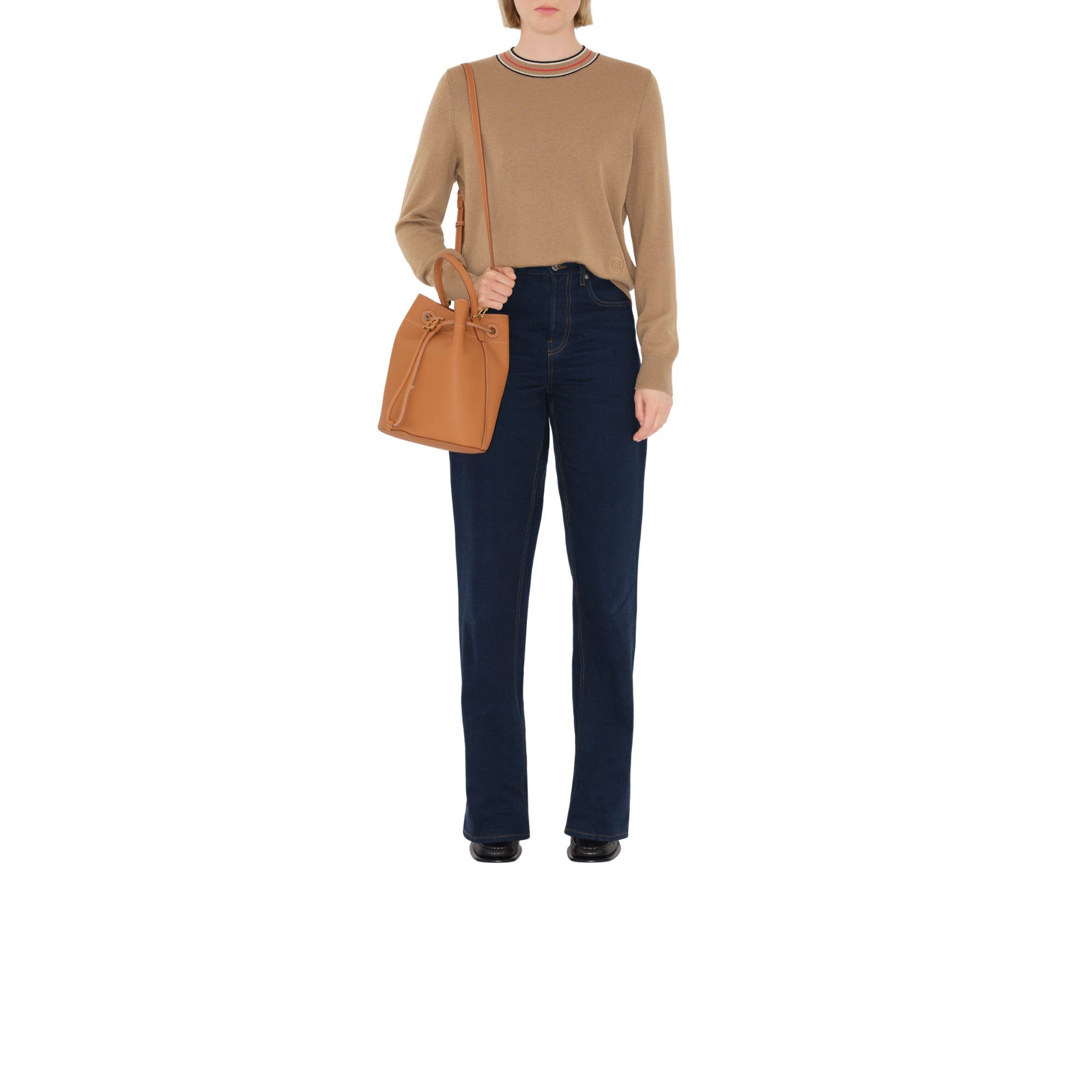 미니 TB 버킷 백 웜 러셋 브라운