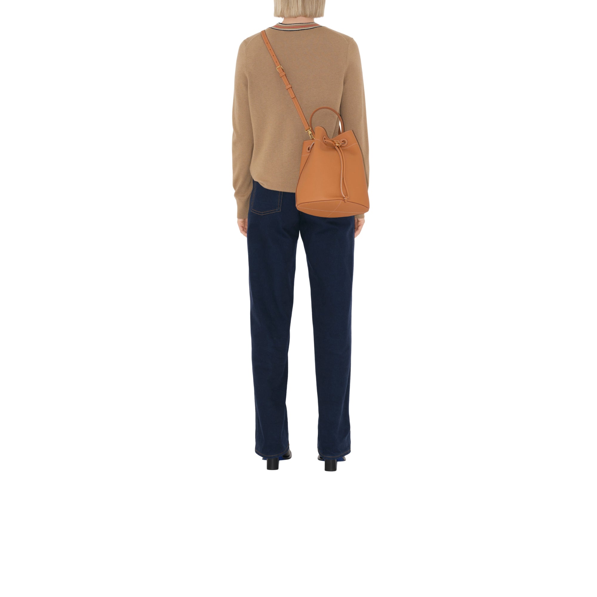 미니 TB 버킷 백 웜 러셋 브라운