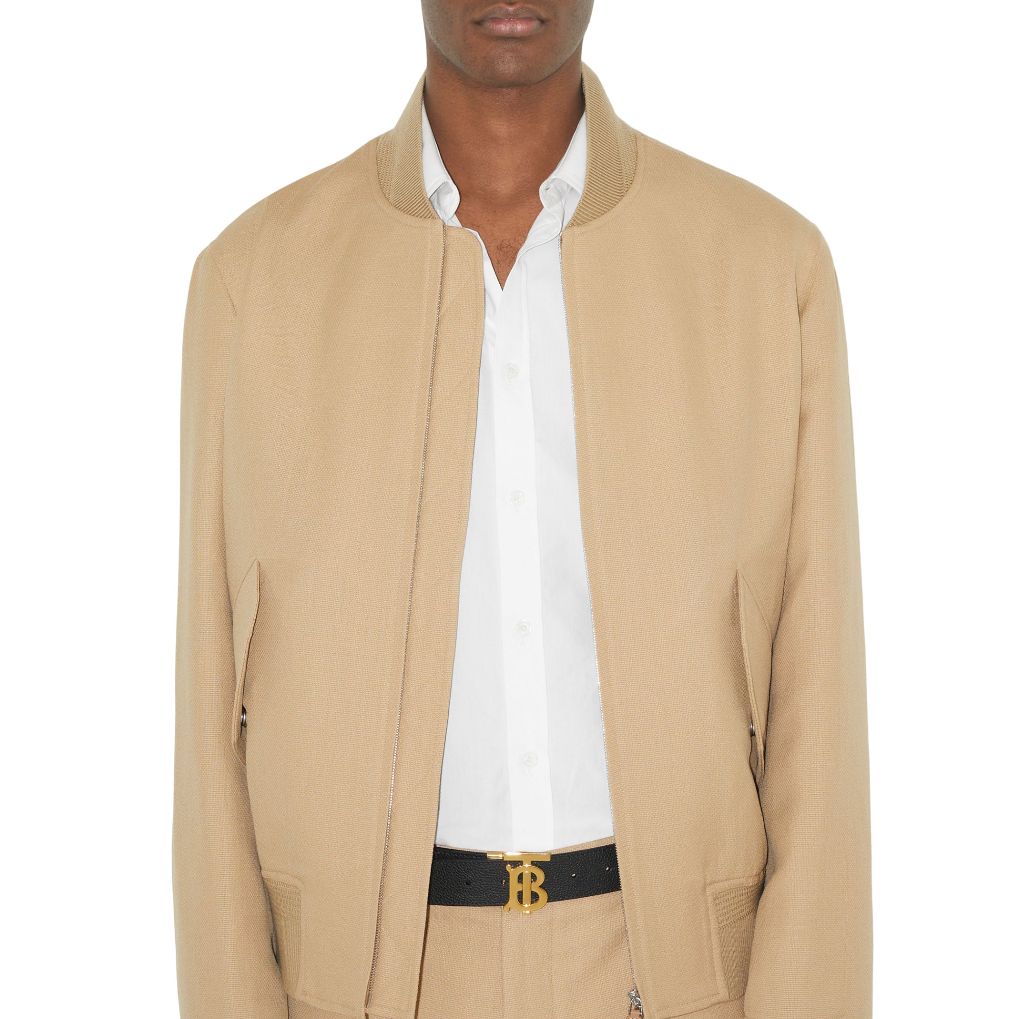 리버시블 레더 TB 벨트 블랙/탠/라이트 골드