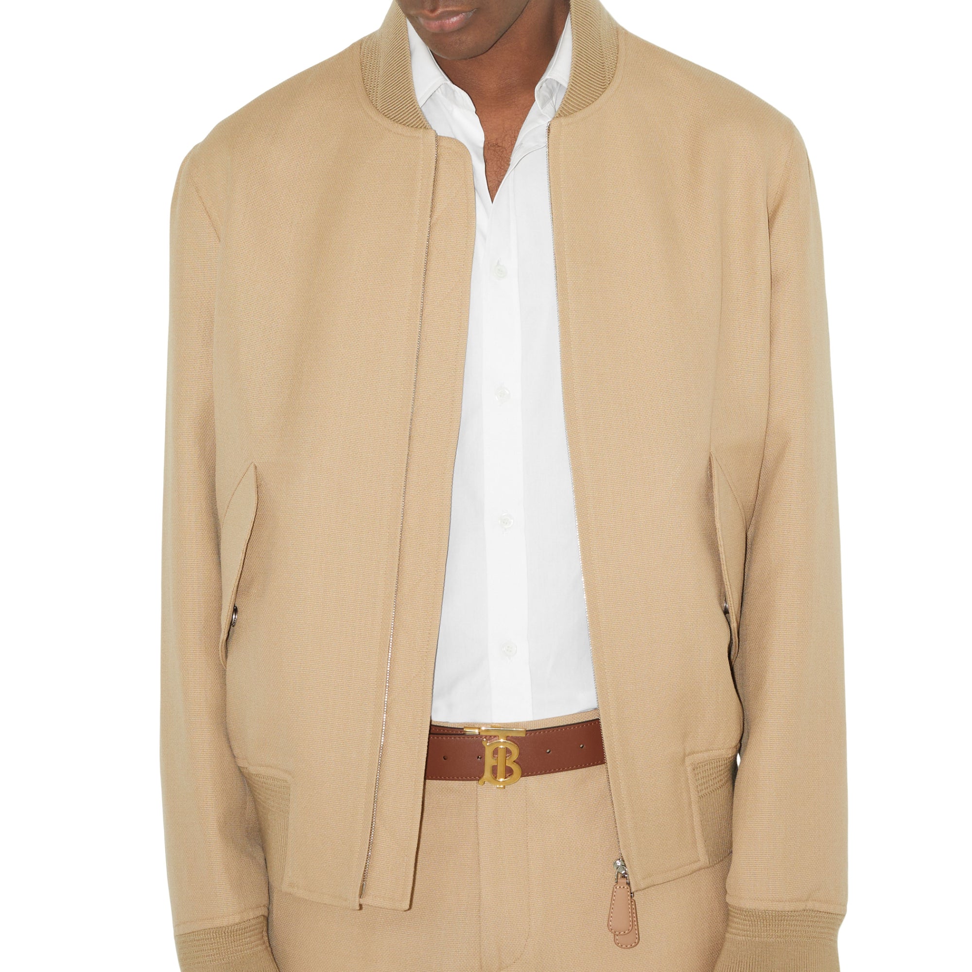 리버시블 레더 TB 벨트 블랙/탠/라이트 골드