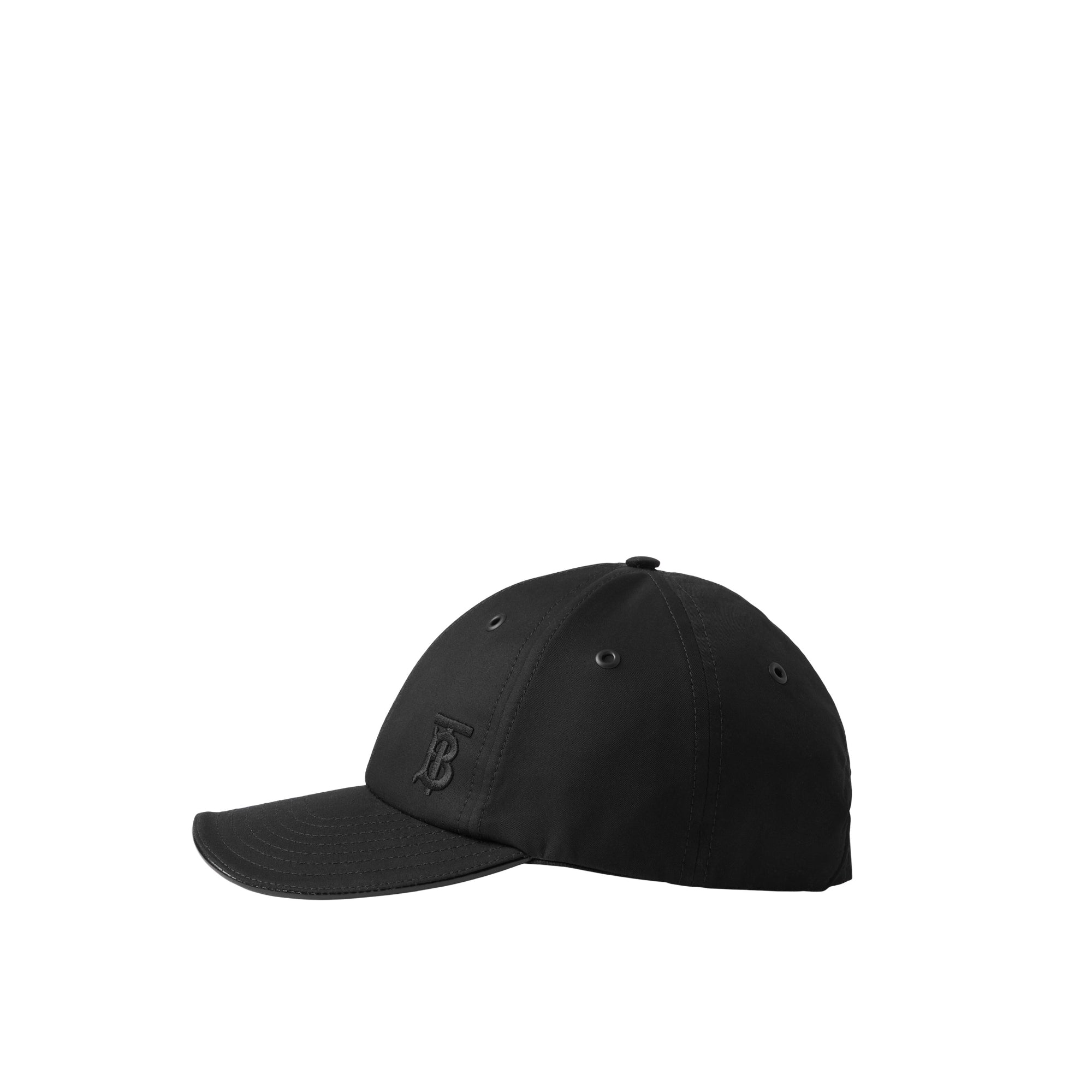 모노그램 모티프 트로피컬 개버딘 야구 모자 블랙