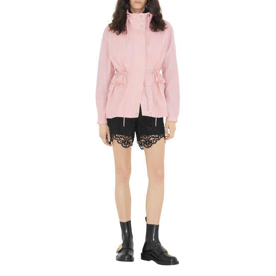 코튼 블렌드 퍼넬넥 재킷 셔벗 핑크