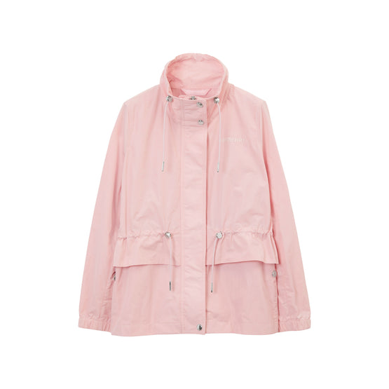 코튼 블렌드 퍼넬넥 재킷 셔벗 핑크