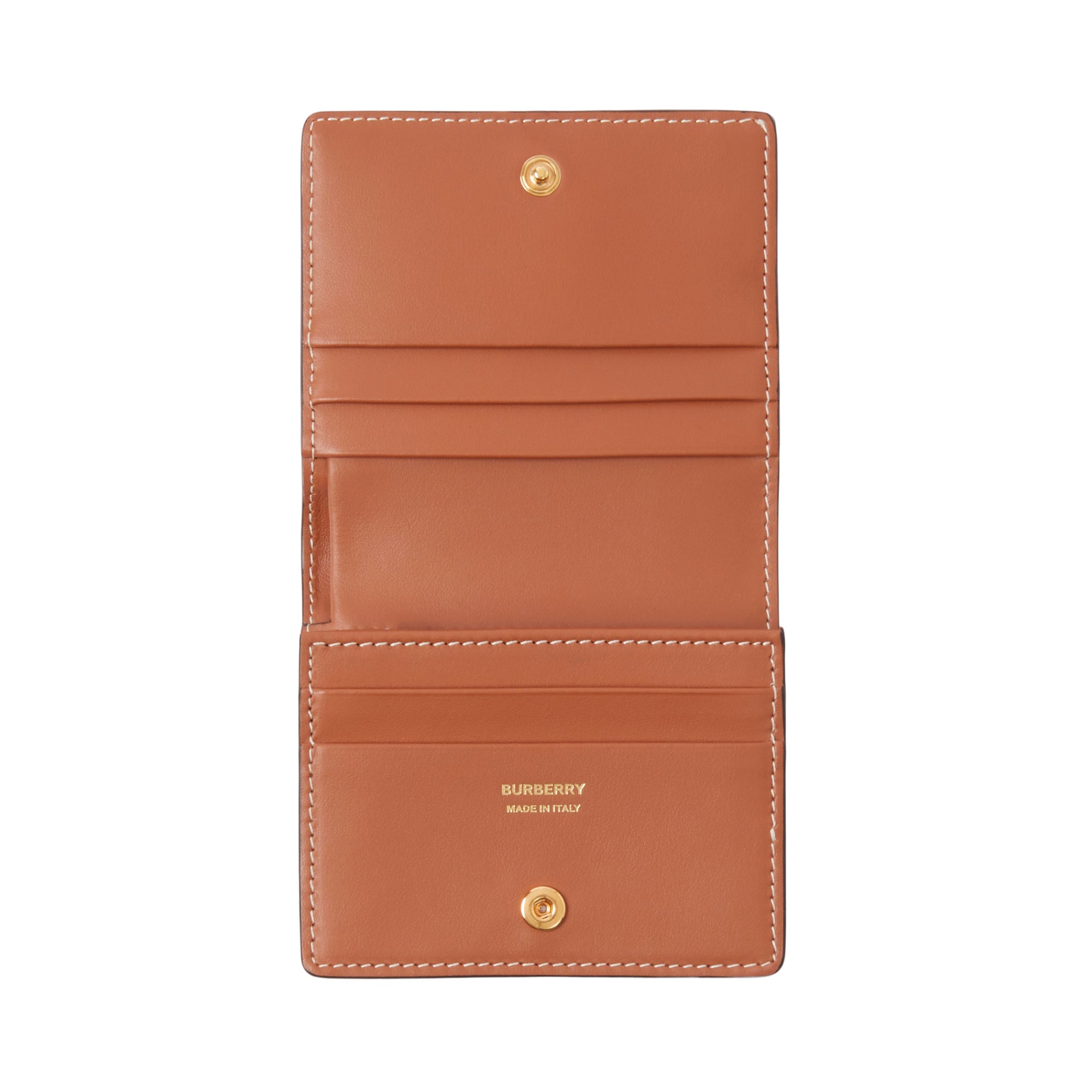 스몰 체크 바이폴드 지갑 아카이브 베이지