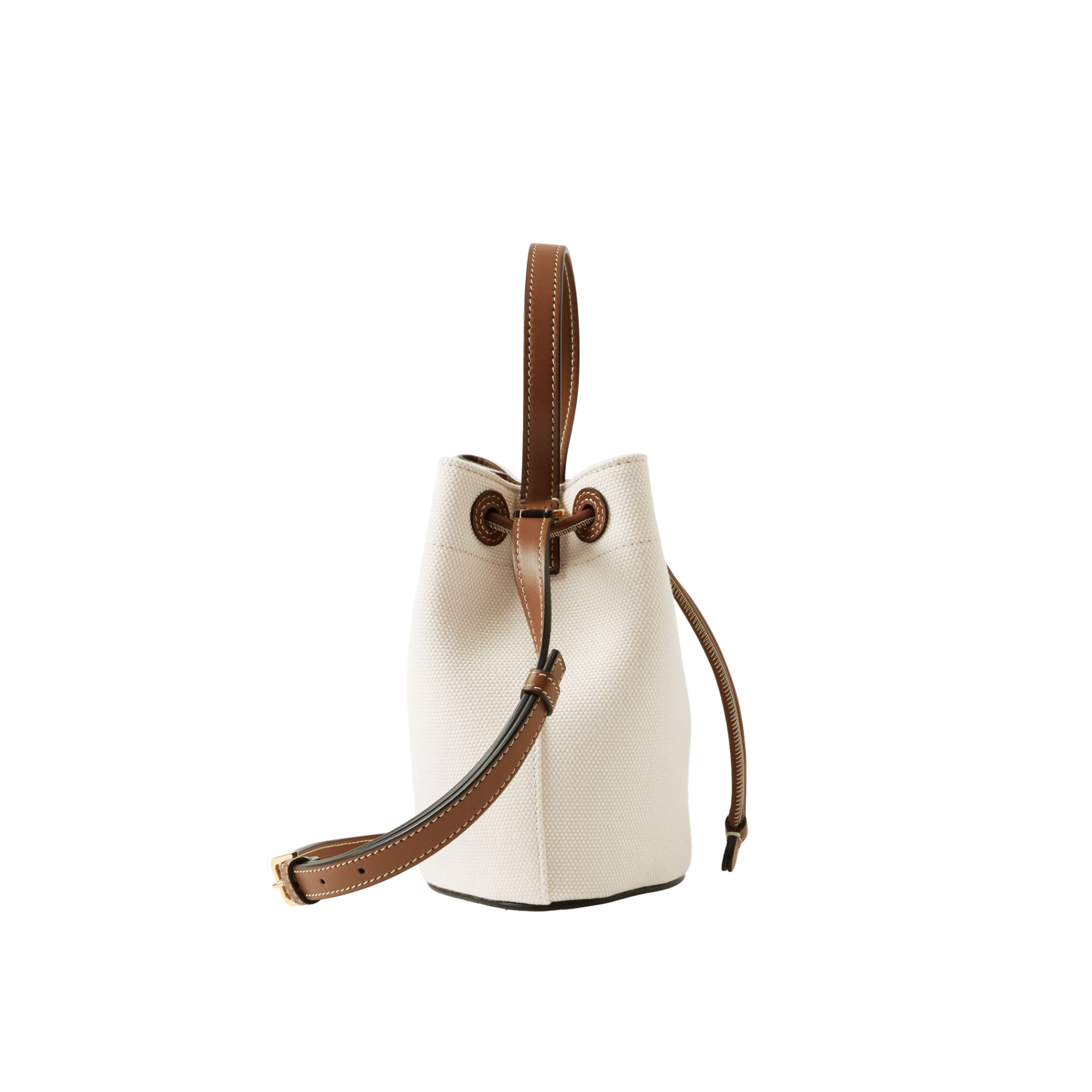 미니 TB 버킷 백 내추럴/몰트 브라운