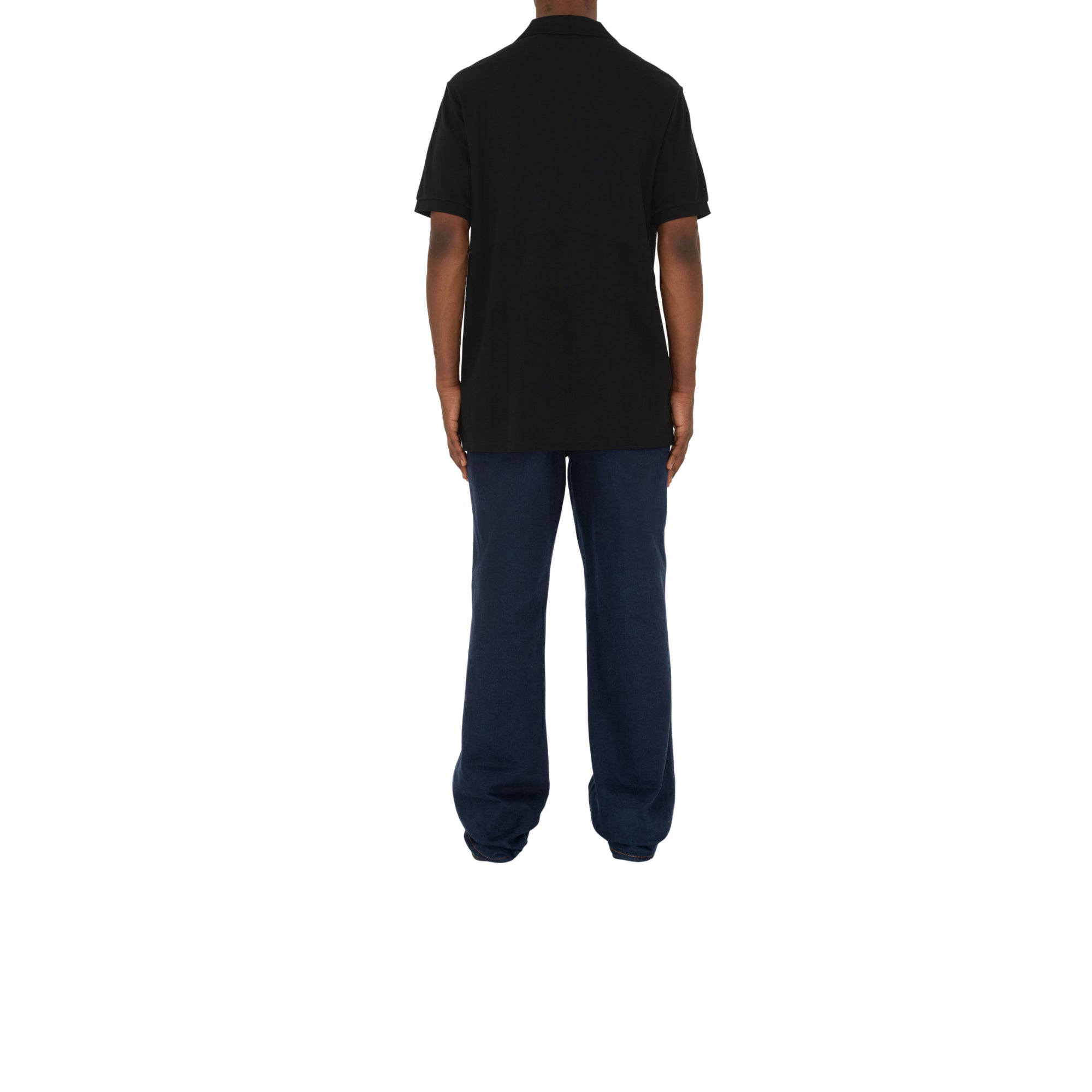 체크 EKD 코튼 폴로셔츠 블랙