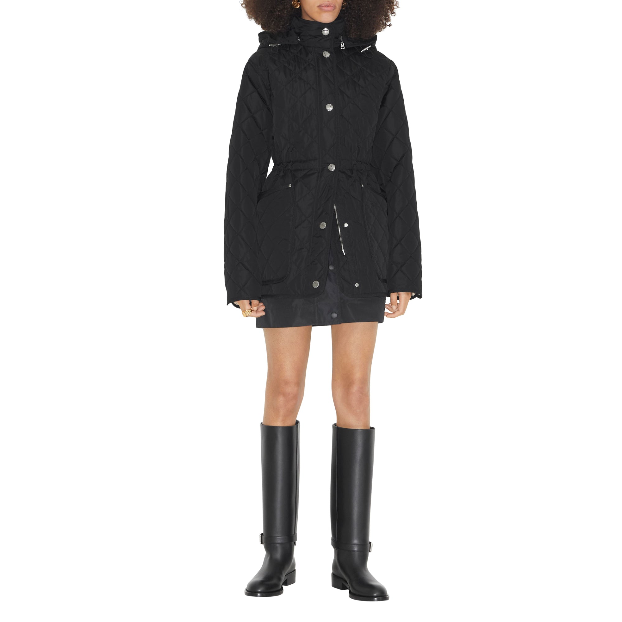 퀼팅 나일론 재킷 블랙