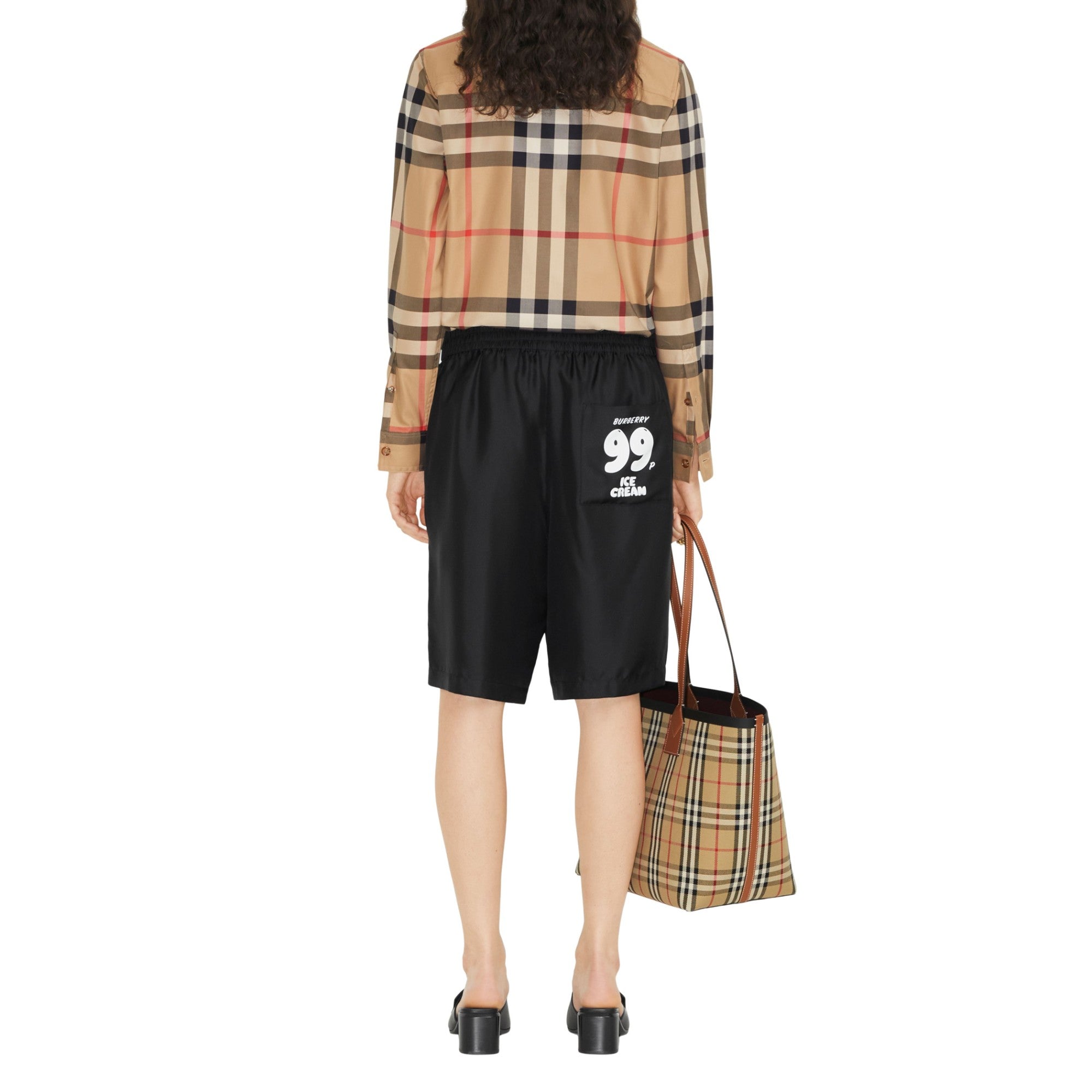 체크 코튼 셔츠 아카이브 베이지