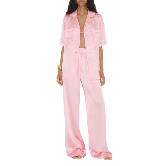 EKD 실크 파자마 셔츠 소프트 블로섬