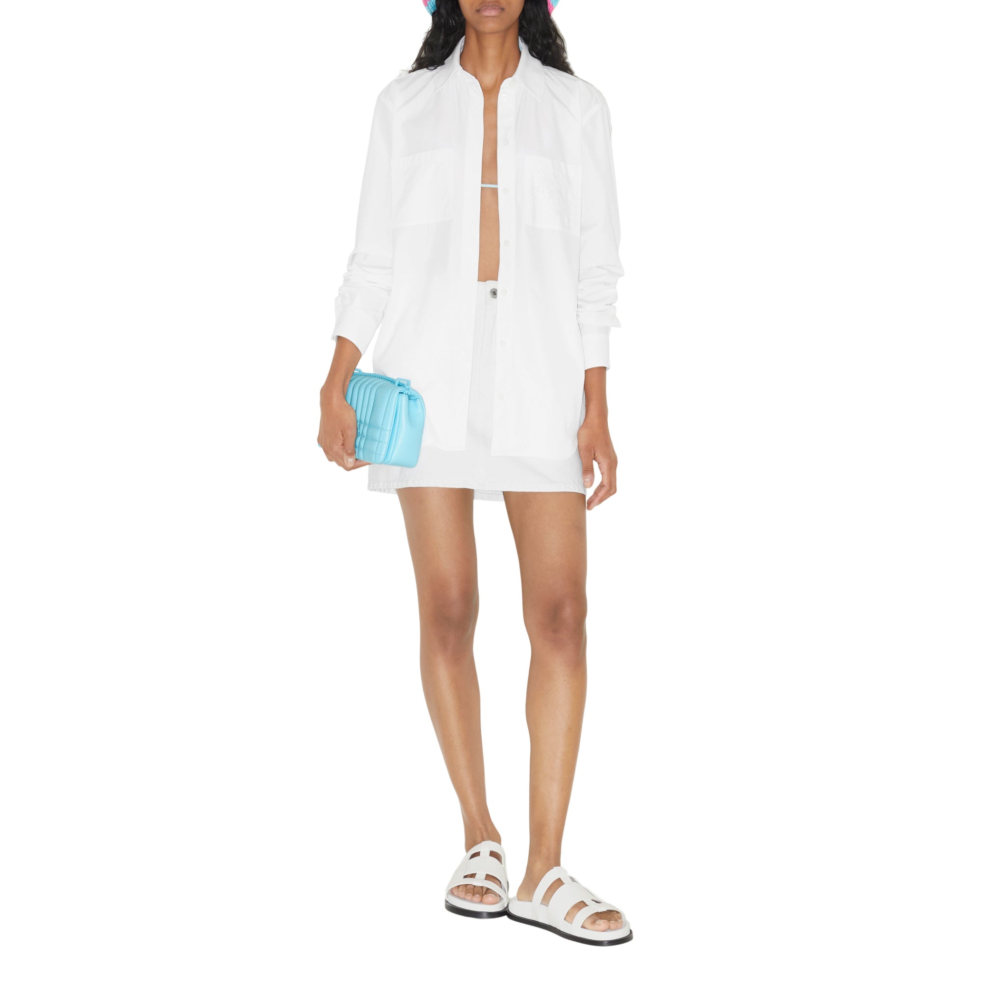 브로드리 앙글레즈 EKD 코튼 오버사이즈 셔츠 옵틱 화이트