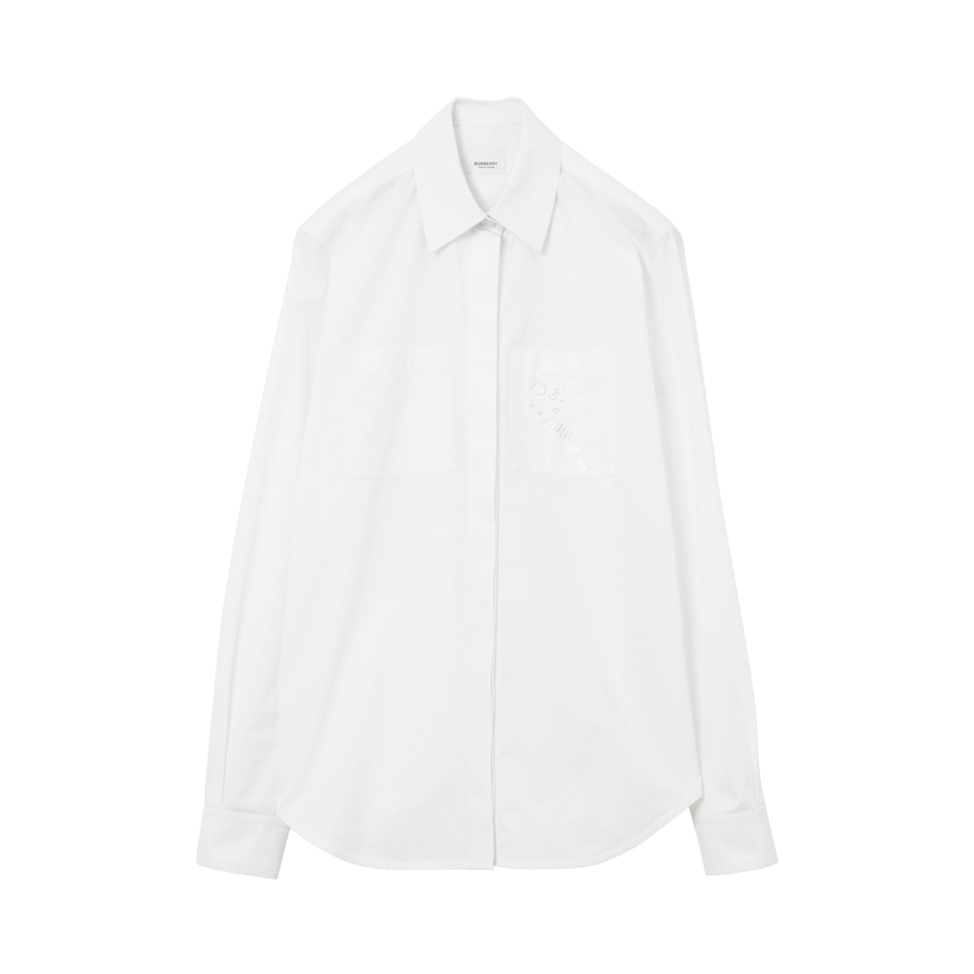 브로드리 앙글레즈 EKD 코튼 오버사이즈 셔츠 옵틱 화이트