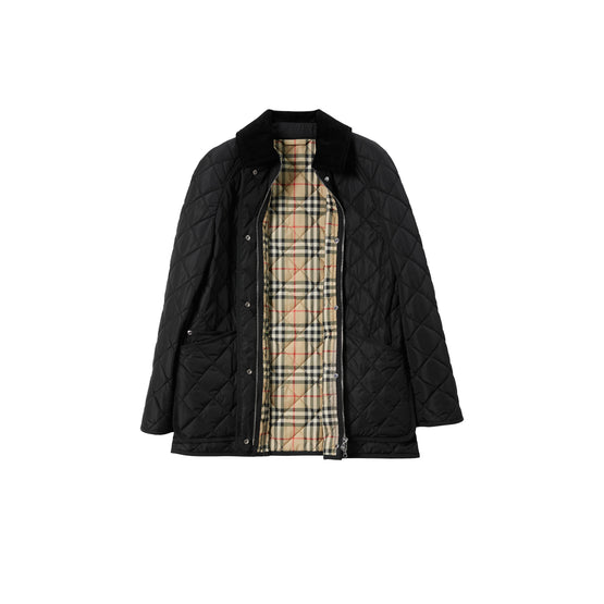 퀼팅 나일론 재킷 블랙